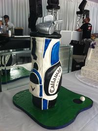 golf bag grooms cake