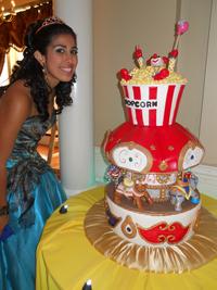 carnival sweet sixteen cake